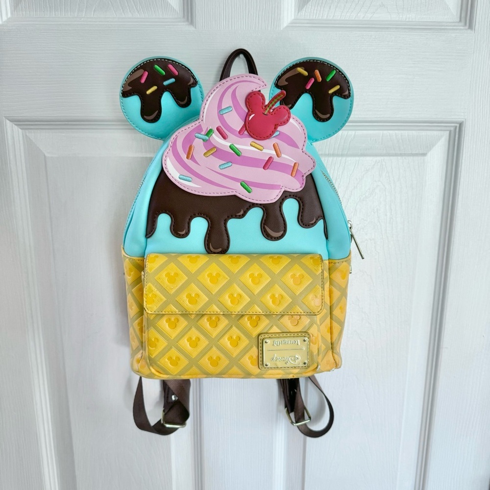 Loungefly Disney Mickey Mouse Sundae Mini Backpack